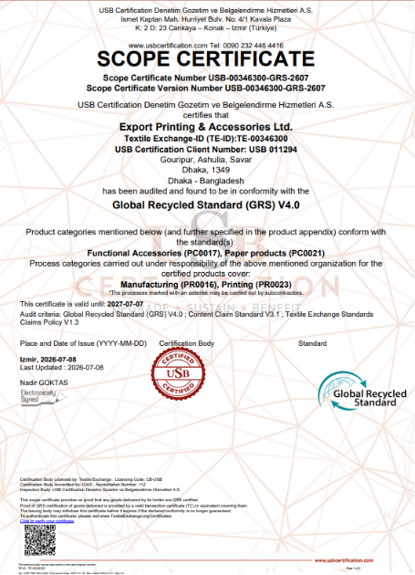GRS Certificate
